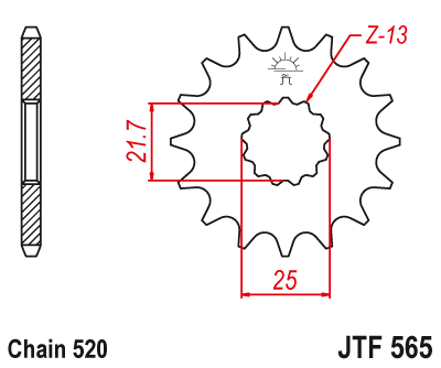 JT SPROCKETS gear wheel JTF565.15 (56515jt)